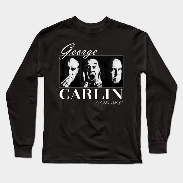 George Carlin Long Sleeve T-Shirt by mia_me